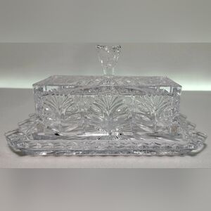 Fifth Avenue Portico discontinued blown glass butter dish